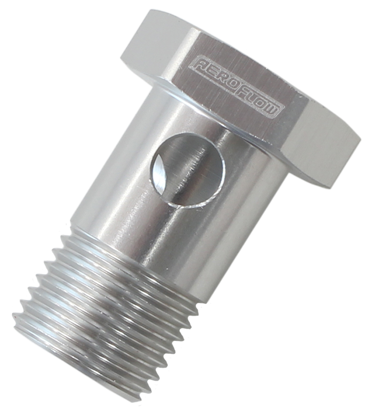 AEROFLOW M18 X 1.5 BANJO BOLT SILVER USE WITH -10AN 18mm BANJO