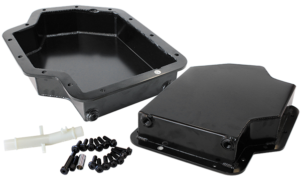 AEROFLOW TH400 3" DEEP FABRICATED TRANSMISSION PAN INC FILTER EXTENSI AF72-3001BLK