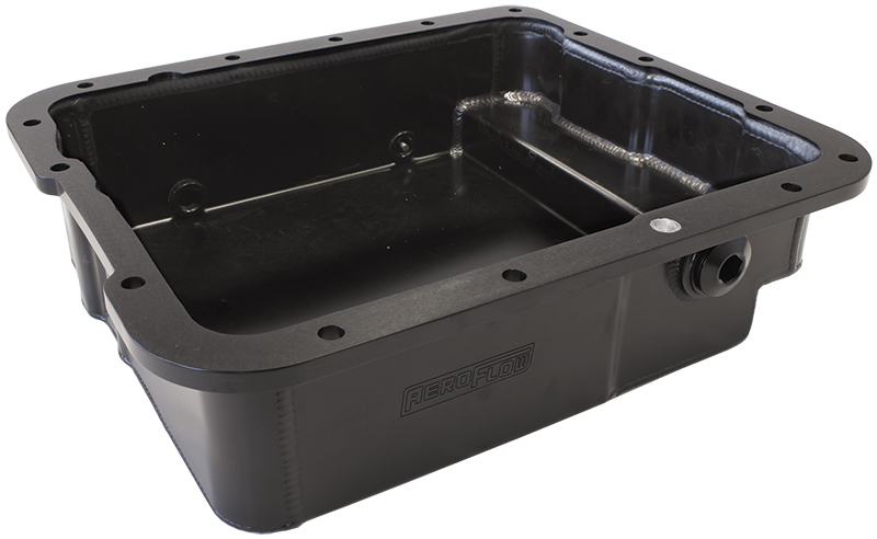 AEROFLOW GM 4L60E & 4L60 DEEP TRANS PAN BLACK COMMODORE / CHEV