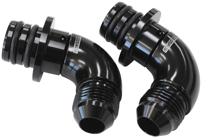 AEROFLOW FORD 6R TRANS COOLER PORT FITTINGS FULL FLOW -8AN
