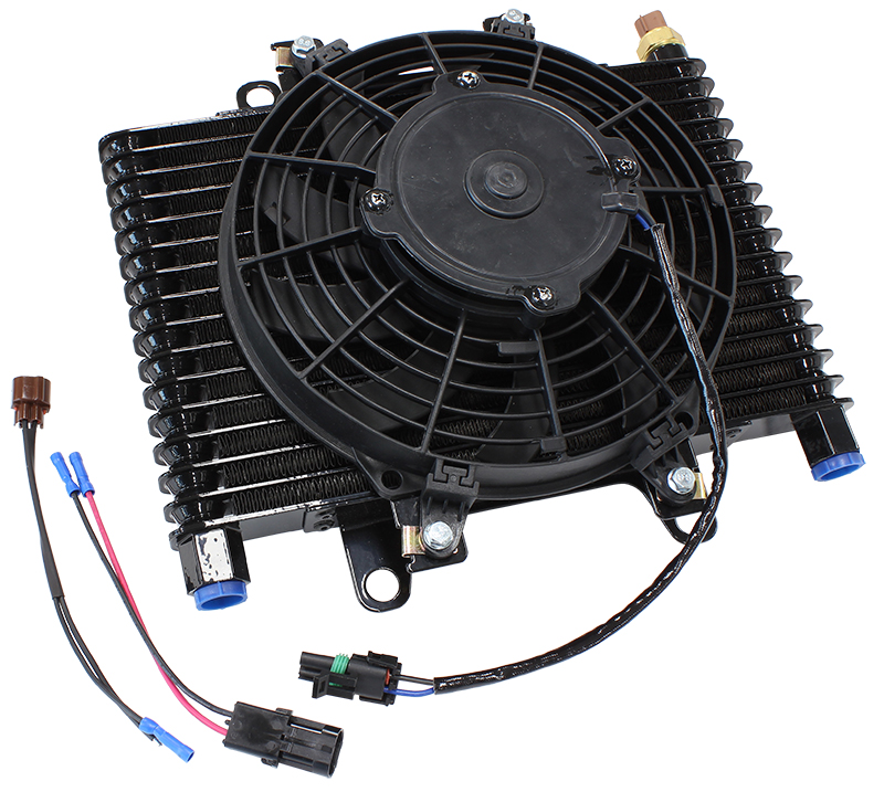 AEROFLOW 13.5 x 9" COMP TRANS COOLER WITH 120w FAN & SWITCH -10ORB