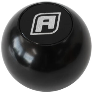 AEROFLOW BILLET ROUND BLACK GEAR KNOB SHIFT SHIFTER BALL 1/2"-20