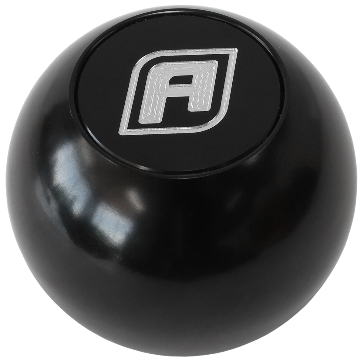 AEROFLOW BILLET ROUND BLACK GEAR KNOB SHIFT SHIFTER BALL 1/2"-20