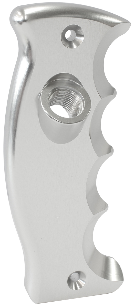 AEROFLOW BUTTON PISTOL GRIP SIDE PLATE DRIVERS SIDE HANDLE SILVER