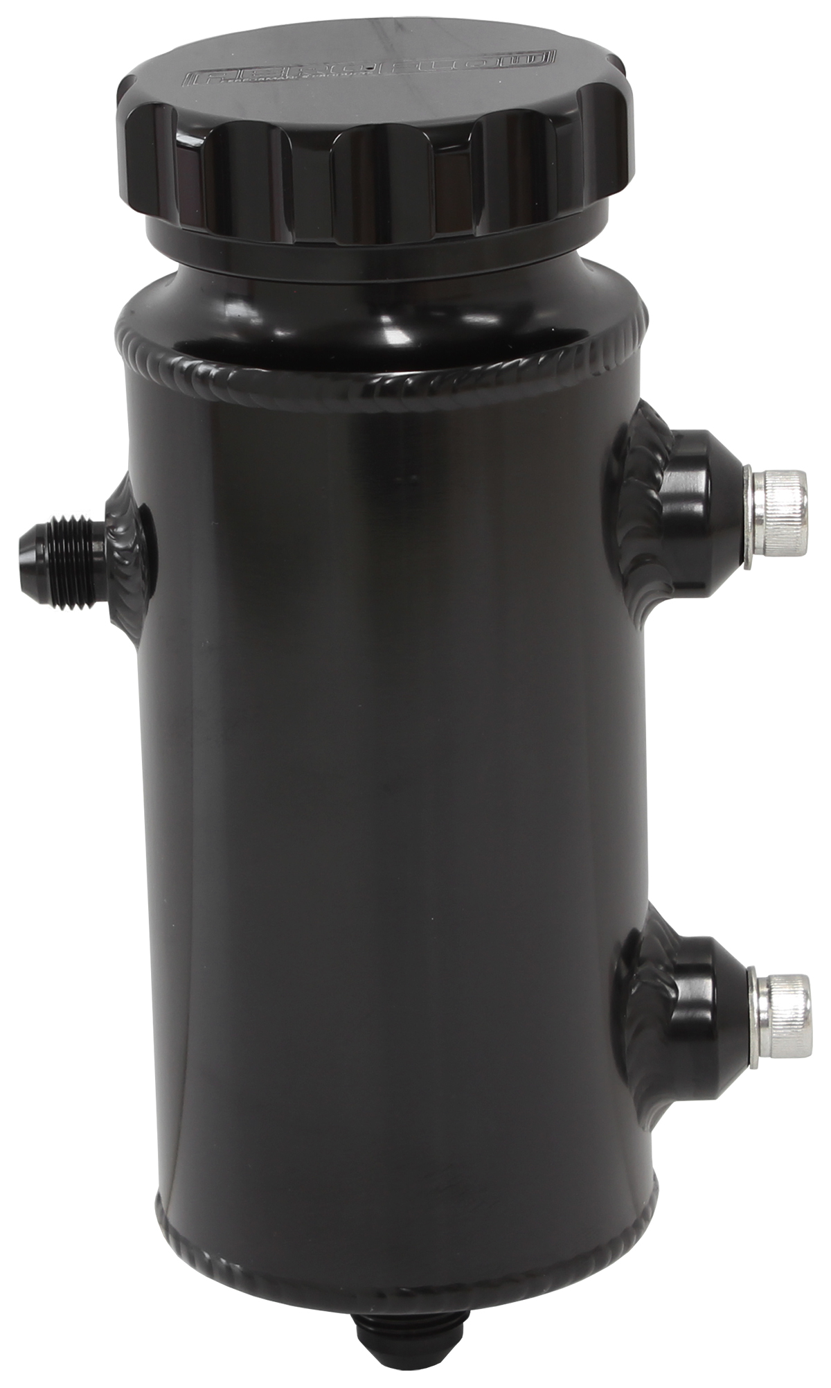 AEROFLOW UNIVERSAL POWER STEER TANK 8" X 3.5" WITH -8 BLACK