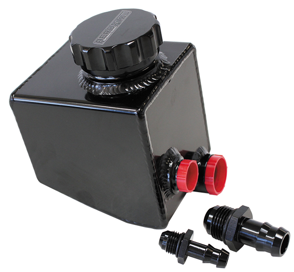 AEROFLOW LS POWER STEERING RESERVOIR BARB FITTINGS INC -10 & -6 ORB AF77-1020BLK