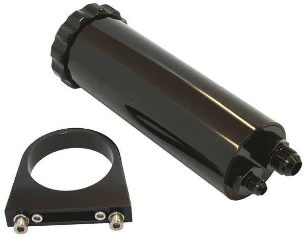 AEROFLOW BLACK BILLET POWER STEER TANK, BILLET BRACKETS -10,-6