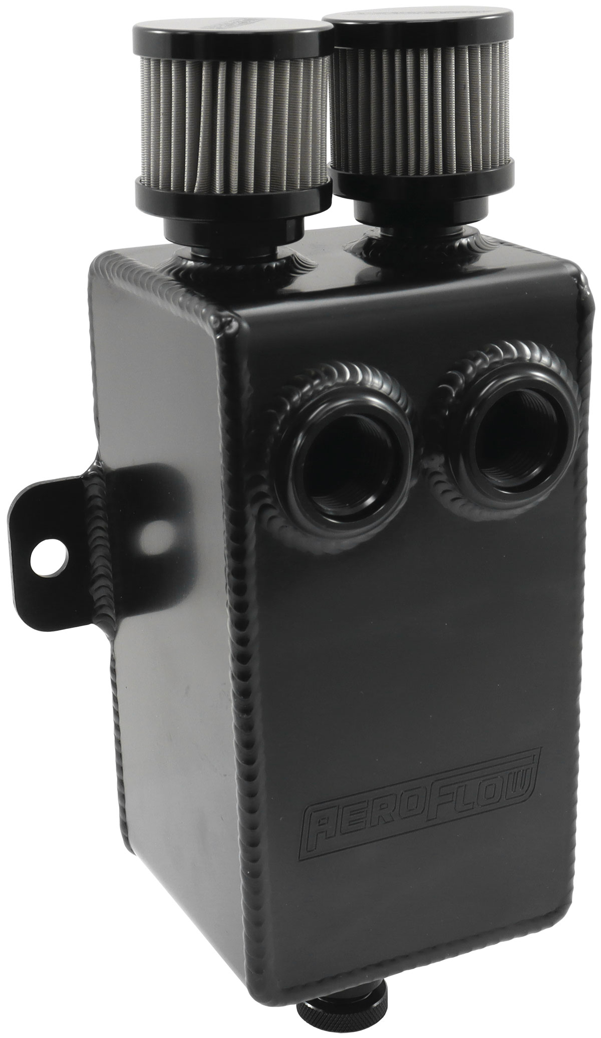 AEROFLOW 1L BREATHER DUAL -10ORB DUAL -10AN BREATHERS TANK CATCH CAN AF77-2020BLK
