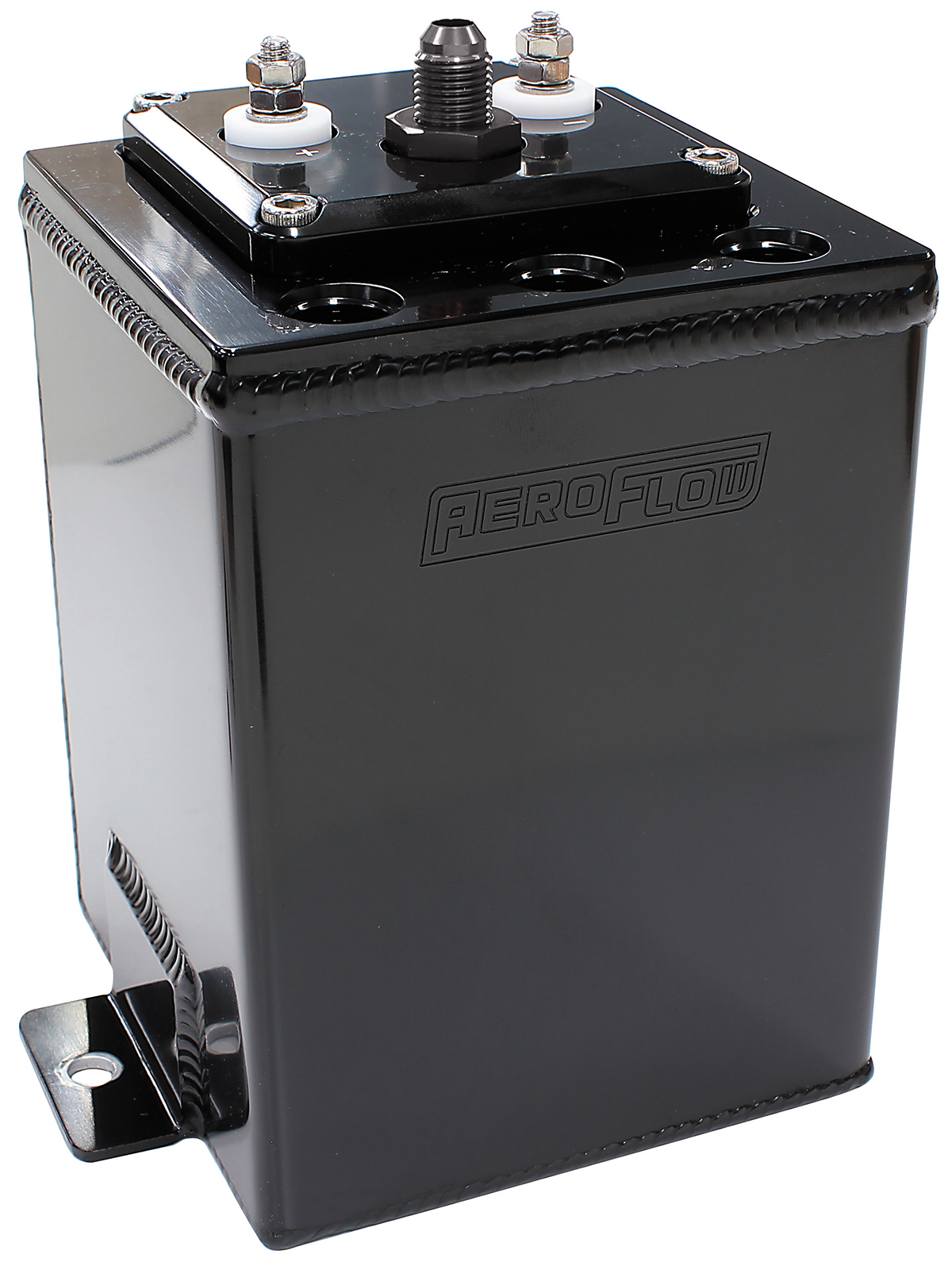 AEROFLOW SINGLE PUMP SURGE TANK SUITS 40mm FUEL PUMPS BLACK