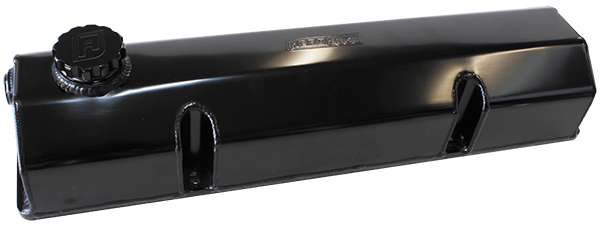 AEROFLOW 350 SB CHEV FABRICATED VALVE COVERS BLACK -12ORB SBC EARLY