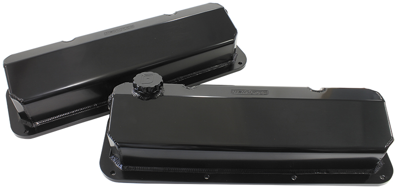 AEROFLOW 302 351C FORD FABRICATED VALVECOVERS BLACK -12ORB
