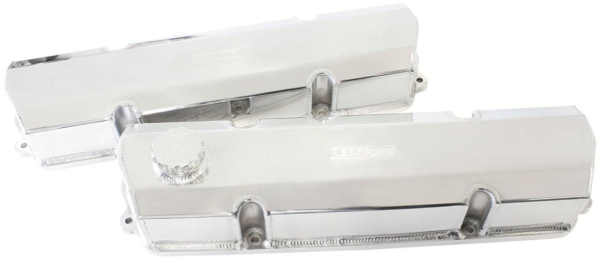AEROFLOW 253 308 HOLDEN FABRICATED VALVE COVERS POLISHED EARLY