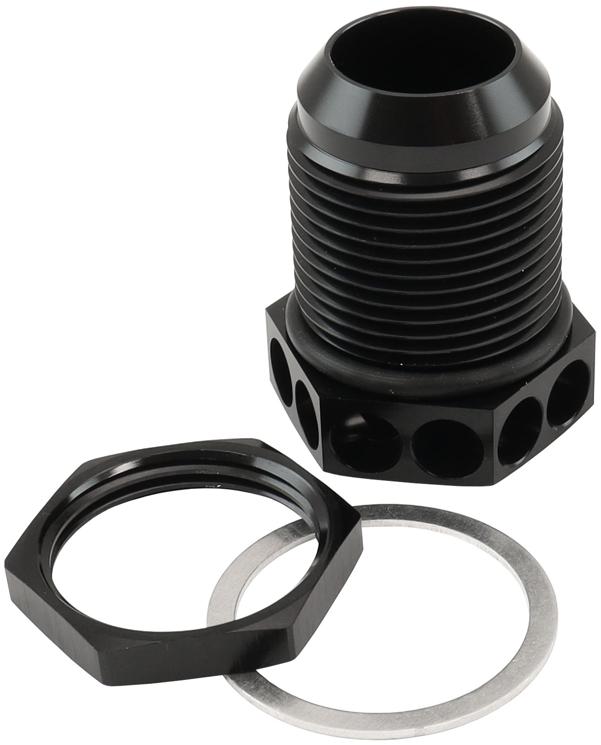 AEROFLOW BOLT IN -16AN BREATHER CAST ORFABRICATED COVERS BLACK - Image 3