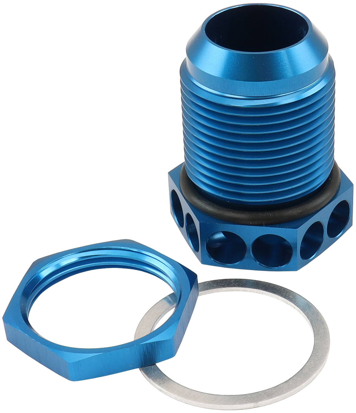 AEROFLOW BOLT IN -16AN BREATHER CAST ORFABRICATED COVERS BLUE - Image 3