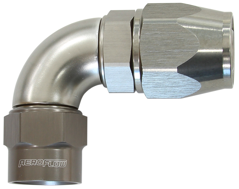 AEROFLOW -10AN 90 DEGREE KRYPTALON FULL FLOW BIG BORE 1 PIECE AF7853-10
