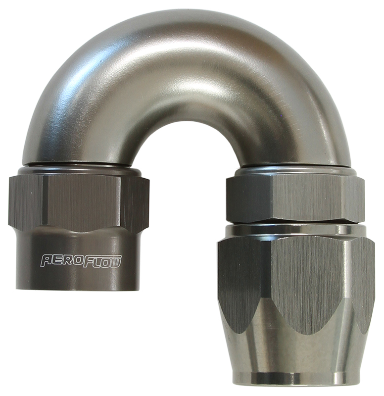 AEROFLOW -10AN 180 DEGREE KRYPTALON FULL FLOW BIG BORE 1 PIECE AF7856-10