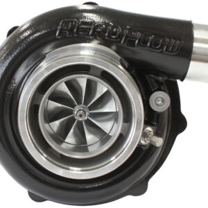 Aeroflow Boosted 6255 turbocharger AF8005-3057BLK featuring high-temp black compressor cover