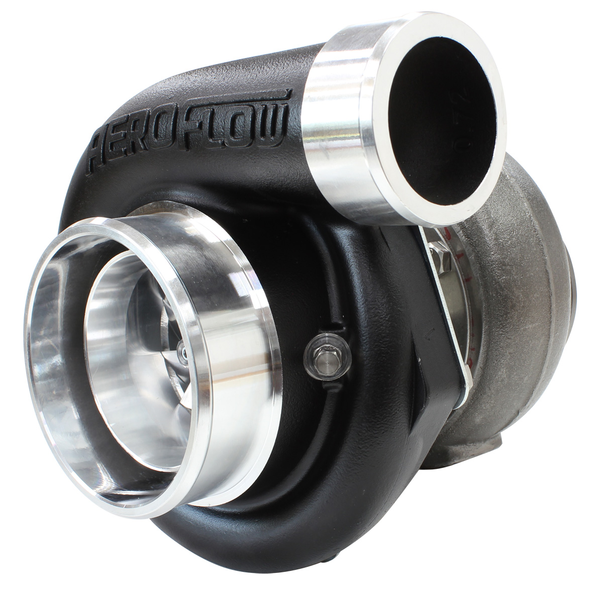 AEROFLOW BOOSTED 6762 .82 T4 FLANGE V-BAND OUTLET GTX3584 BLACK - Image 2