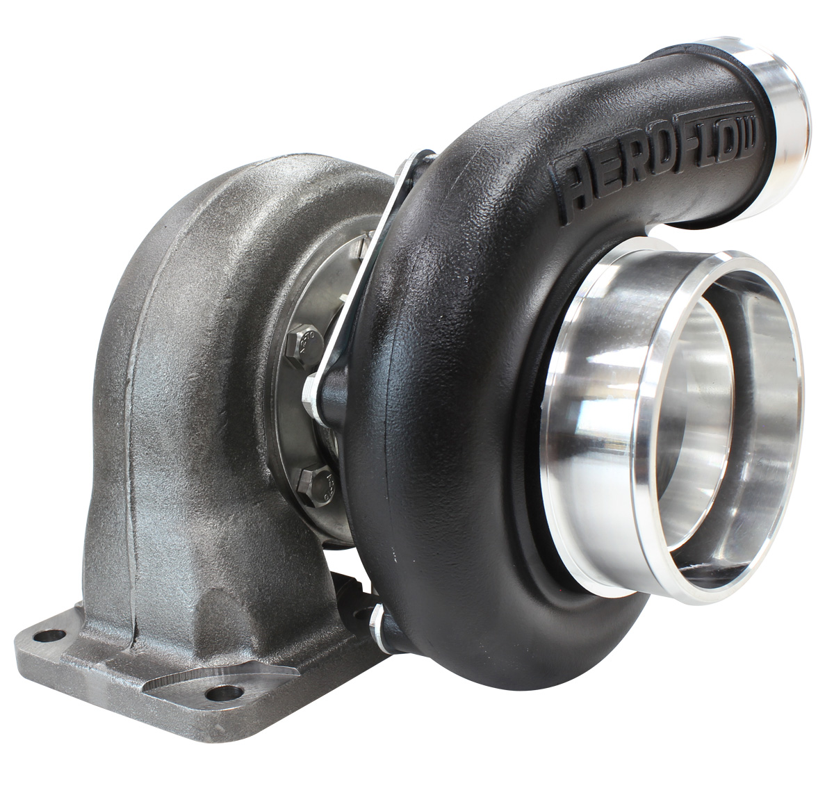 AEROFLOW BOOSTED 6762 .82 T4 FLANGE V-BAND OUTLET GTX3584 BLACK - Image 3