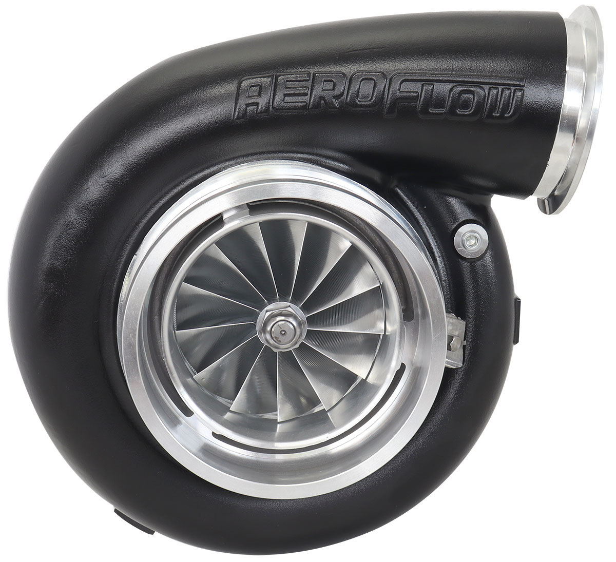 AEROFLOW BOOSTED 106112 1.25 VBAND IN V-BAND OUTLET G57-3000 BLACK
