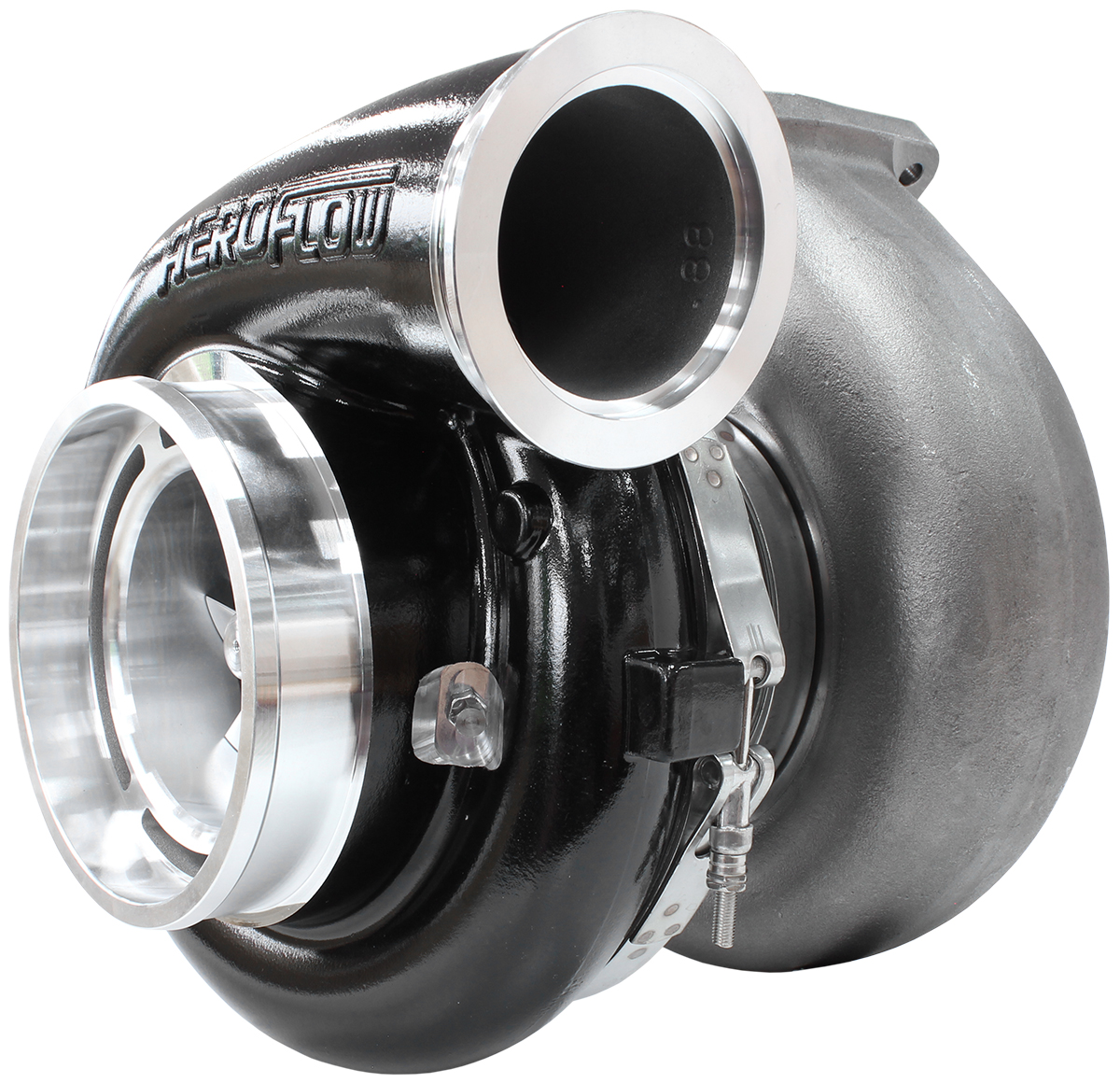 AEROFLOW BOOSTED 102102 1.24 A/R T6 VBAND OUTLET GTX5544 NATURAL AF8006-6012BLK - Image 3