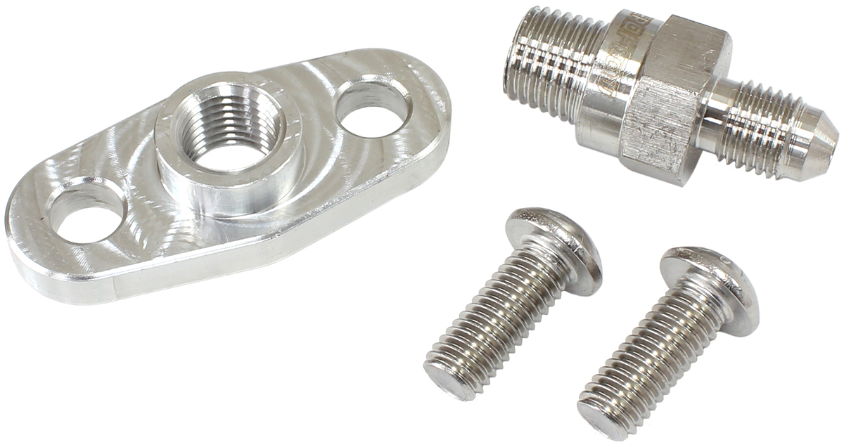 AEROFLOW 38mm TURBO OIL FEED PLATE 1/4" NPT PORT BOOSTED TURBOS