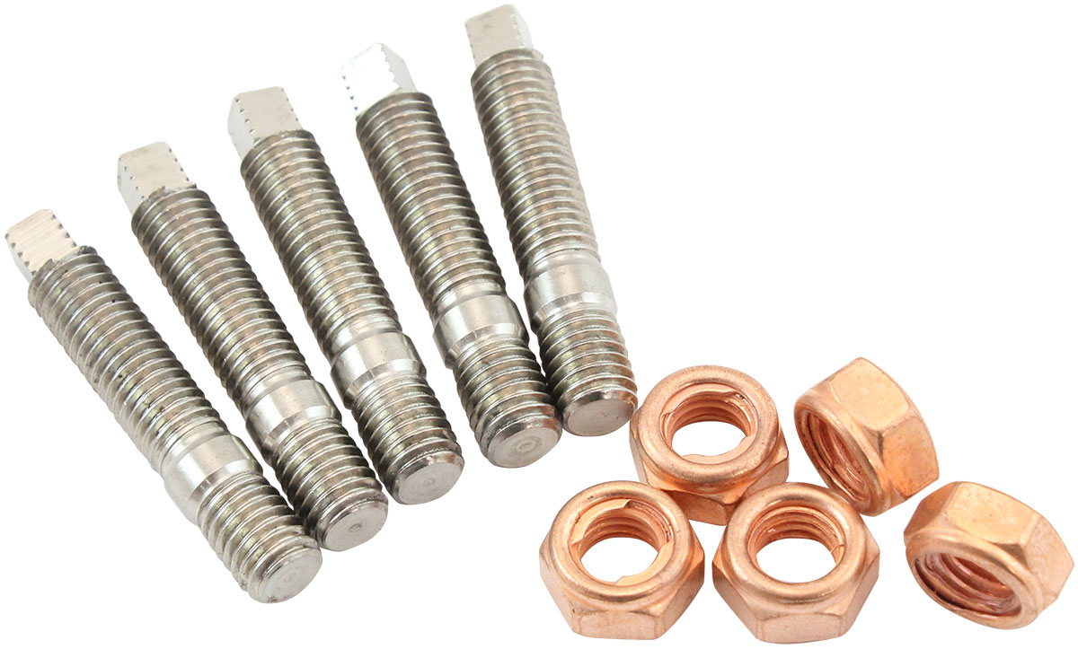 AEROFLOW TURBO STUD KIT M8x1.25mm PACK OF 5 S/S HEX M8 x 1.25