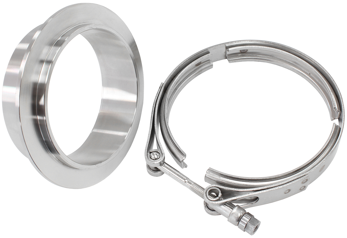 AEROFLOW 4.61" O.D SS BOOSTED VBAND KITSUITS 7575 7588 S/S V BAND T/O