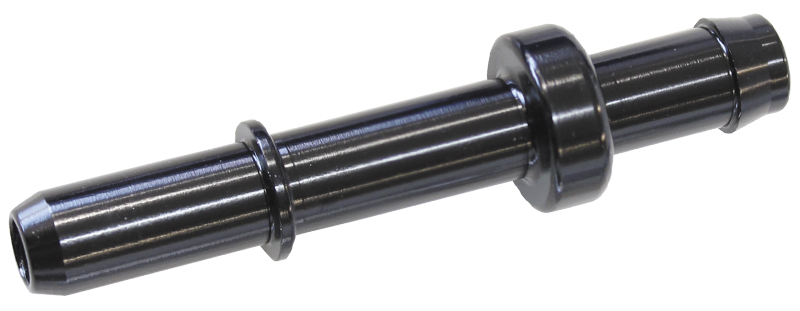 AEROFLOW 3/8" MALE TUBE TO 10MM / 3/8" Barb BLACK ADAPTER
