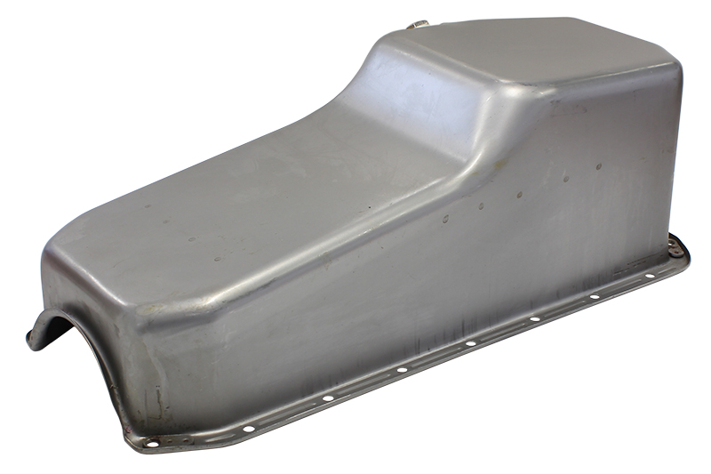 AEROFLOW STEEL STOCK OIL PAN SBC RAW LH/SIDE DIPSTICK REAR SUMP