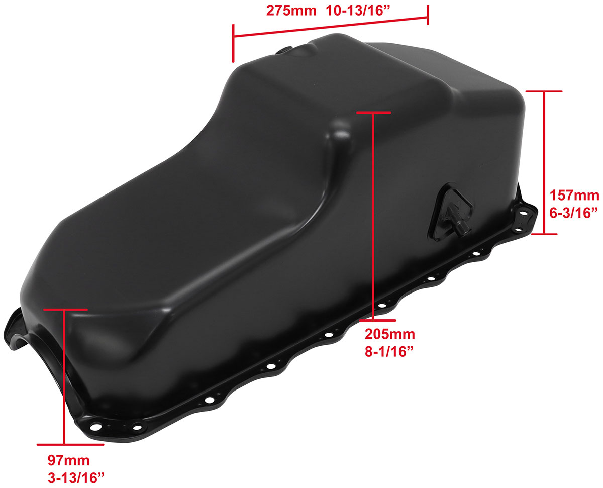 AEROFLOW STOCK 253 308 HOLDEN OIL PAN VB VT COMMODORE V8 BLACK STEEL - Image 3