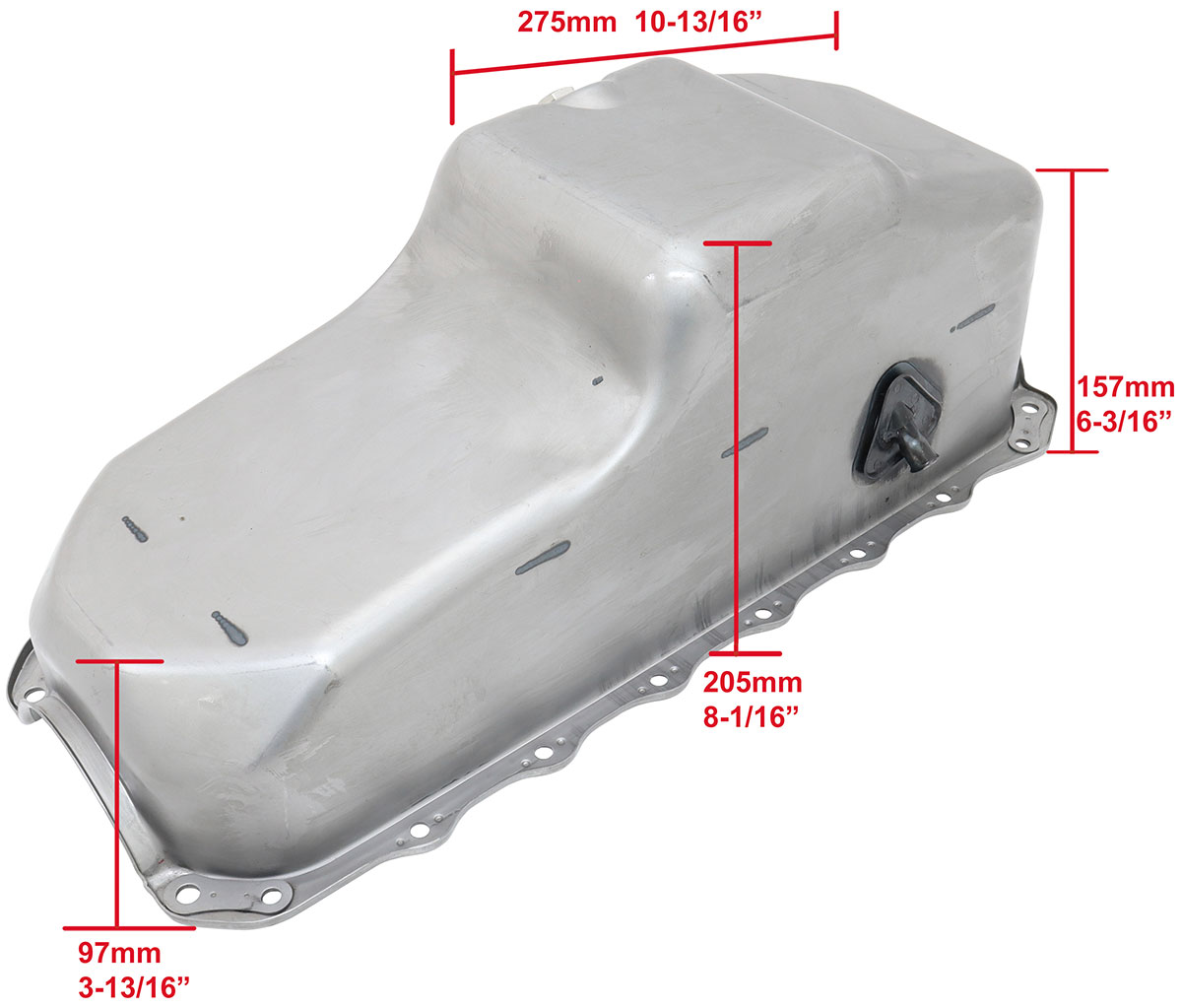 AEROFLOW STOCK 253 308 HOLDEN OIL PAN VB VT COMMODORE V8 RAW STEEL - Image 3