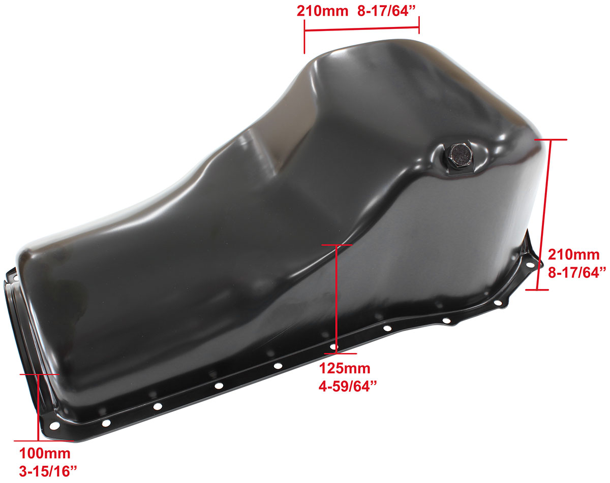 AEROFLOW STOCK OIL PAN FORD 351C FRONT SUMP BLACK - Image 2