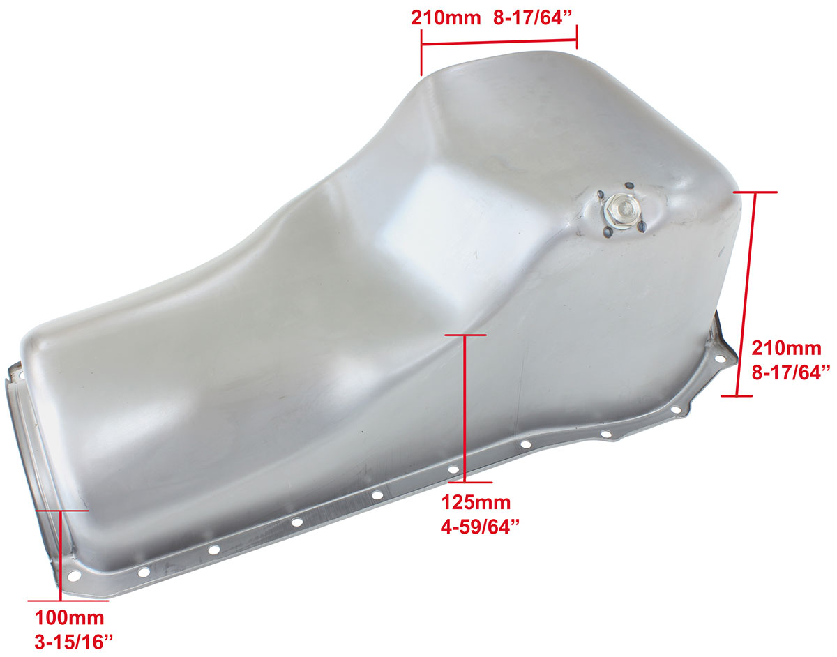 AEROFLOW STOCK OIL PAN FORD 302/ 351C FRONT SUMP RAW - Image 2