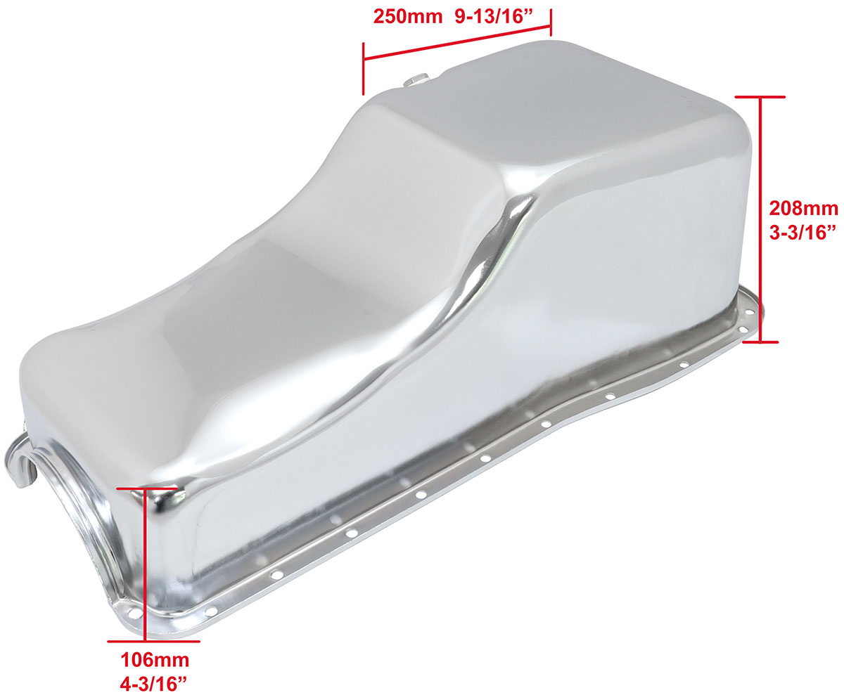 AEROFLOW STOCK FORD 429-460 V8 OIL PAN CHROME STEEL OIL PAN BIG BLOCK - Image 2
