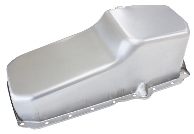 AEROFLOW STOCK OIL PAN SBC LATE '86 ON RH/SIDE DIPSTICK RAW