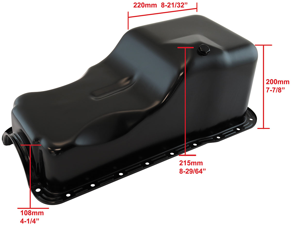 AEROFLOW STOCK FORD 351W V8 OIL PAN BLACK OIL PAN SBF 351W - Image 2