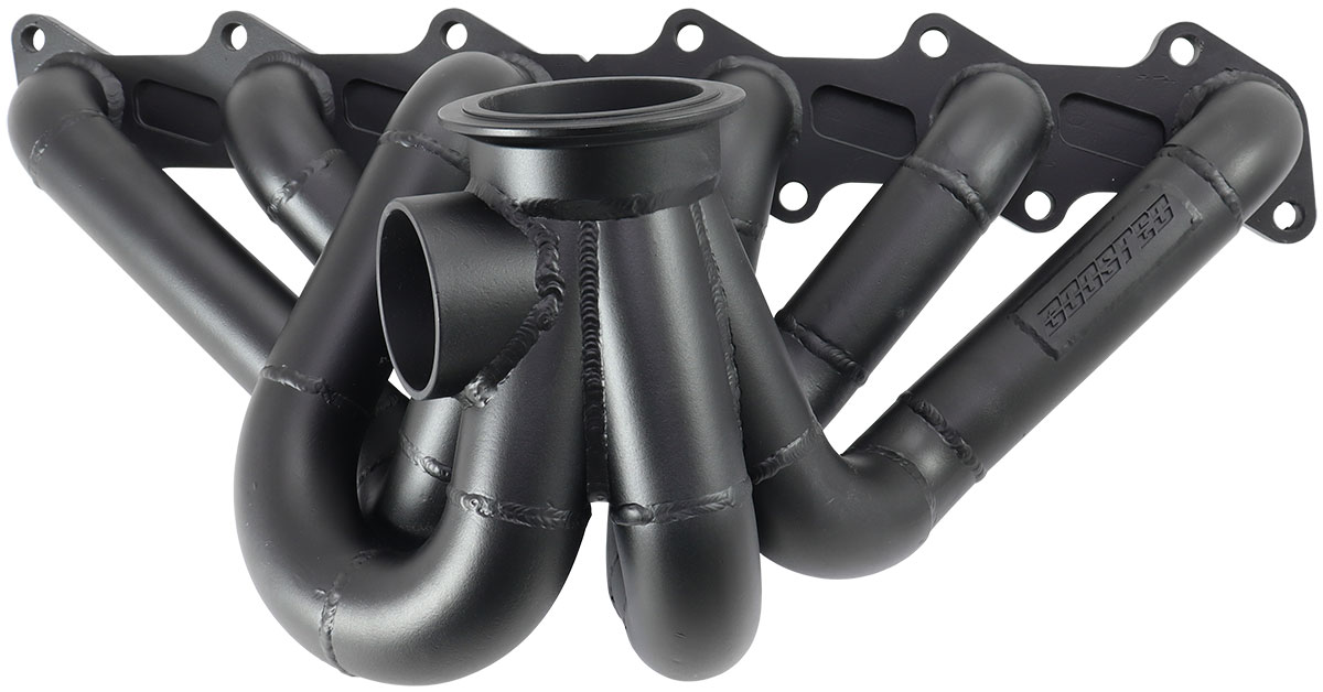 AEROFLOW FORD BARRA GT40 VBAND MANIFOLDTURBO HIGH MOUNT 50mm BA BF FG