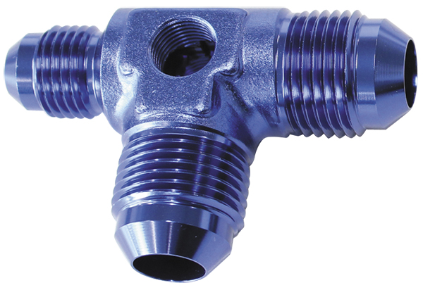 AEROFLOW MALE FLARE TEE -8AN X 2 90 DEGAND 1 X -6AN 1/8 PORT 2 SIDES AF824-06-08