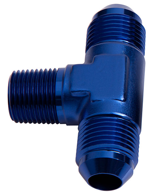 AEROFLOW TEE -4AN WITH 1/8" NPT ON SIDEBLUE AN TEE WITH NPT ON SIDE