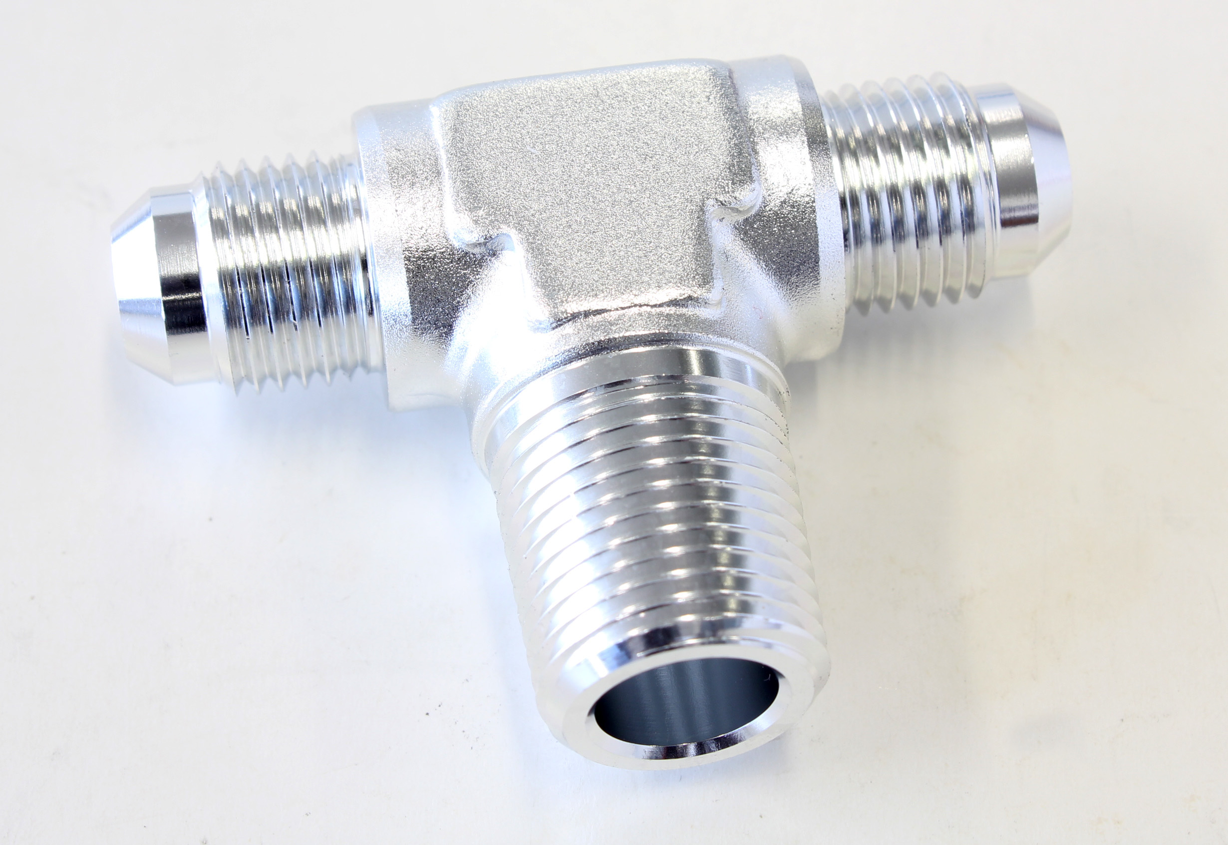 AEROFLOW TEE -6AN WITH 3/8" NPT ON SIDESILVER AN TEE WITH NPT ON SIDE