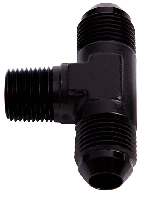 AEROFLOW TEE -10AN WITH 1/2"NPT ON SIDEBLACK AN TEE WITH NPT ON SIDE