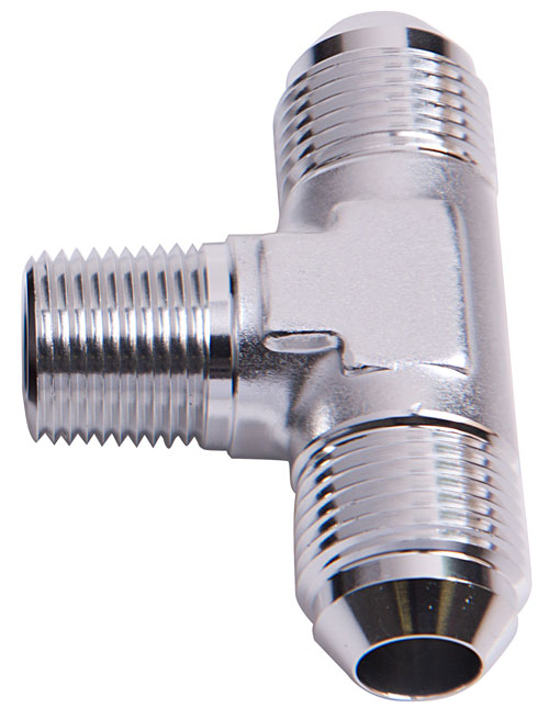 AEROFLOW TEE -10AN WITH 1/2"NPT ON SIDESILVER AN TEE WITH NPT ON SIDE