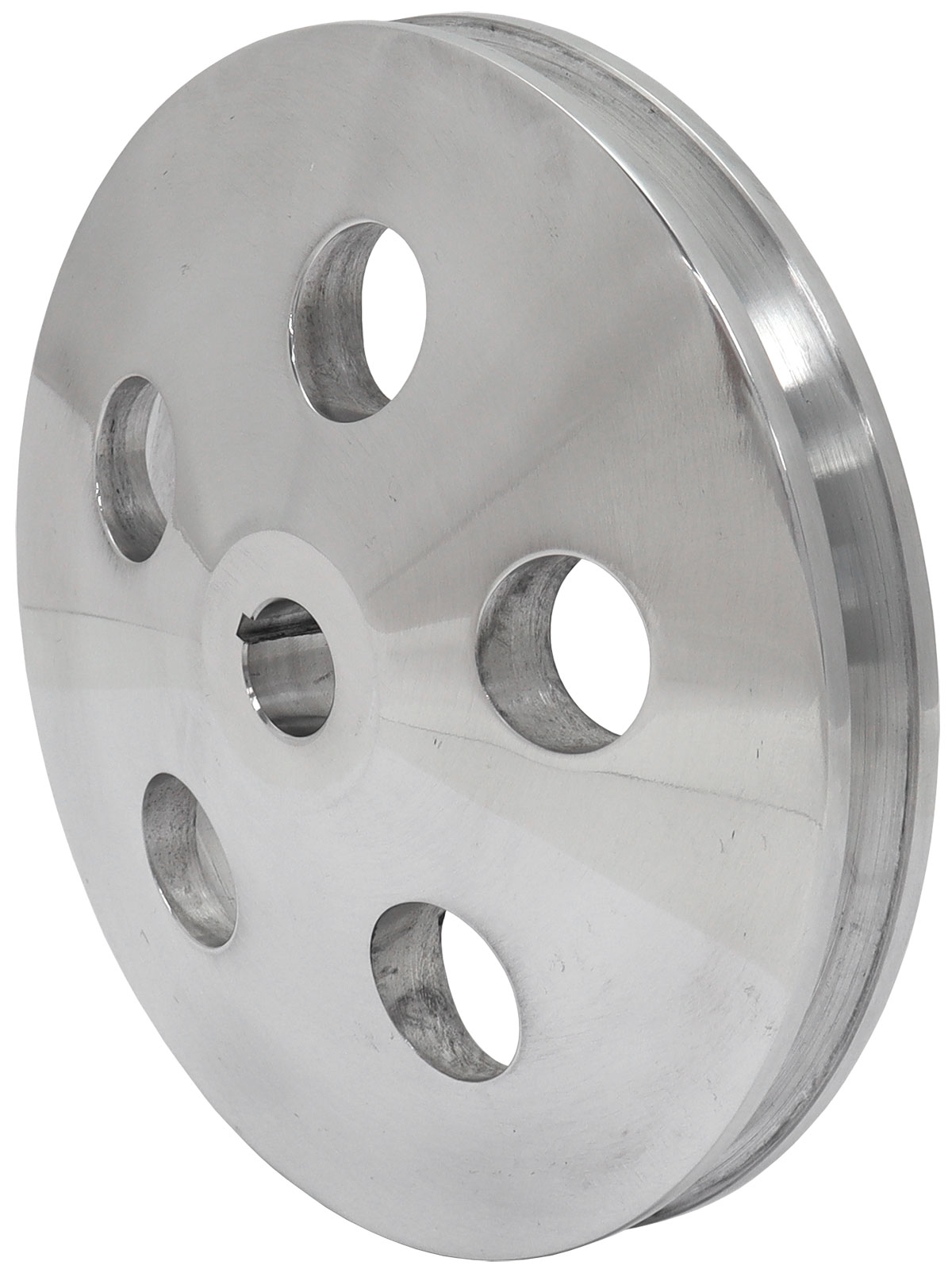 AEROFLOW POWER STEERING PULLEY SINGLE POLISHED 5/8 SHAFT GM SAGINAW