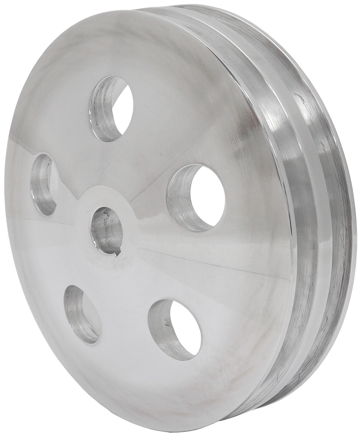 AEROFLOW POWER STEERING PULLEY DOUBLE POLISHED 5/8 SHAFT GM SAGINAW