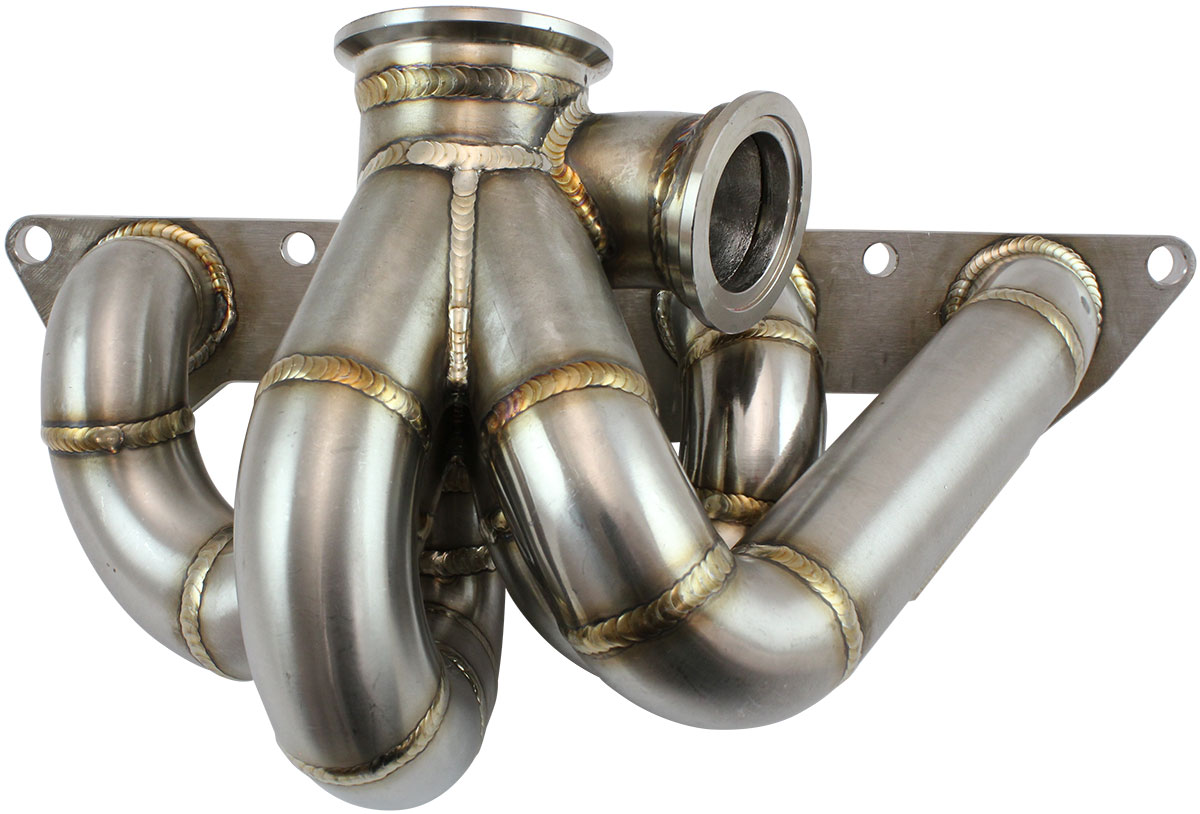 AEROFLOW MITSUBISHI EVO 4G63 GT30 VBANDS/S MANI LOW MOUNT 1-1/4" RUN