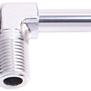 AEROFLOW 90 DEG 1/8" NPT TO 1/4" BARB SILVER 90 DEG MALE TO MALE