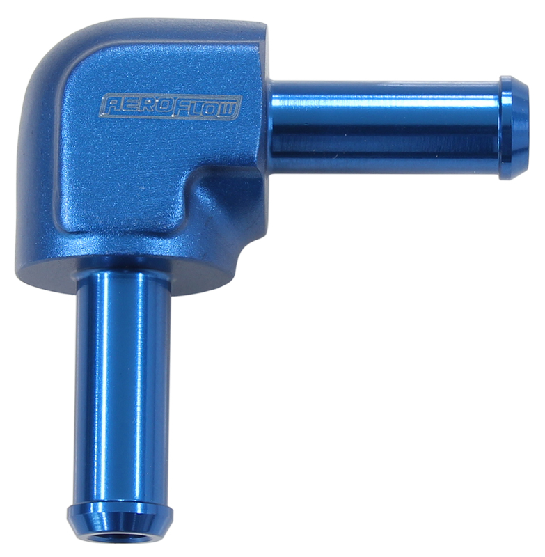 AEROFLOW 90 DEG 3/4" NPT TO 3/4" BARB SILVER 90 DEG MALE TO MALE