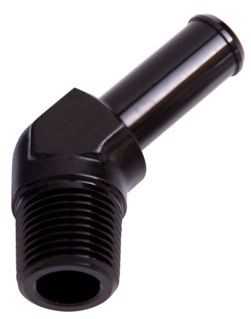 AEROFLOW 45 DEG 3/4" NPT TO 3/4" BARB BLUE 45 DEG MALE TO MALE