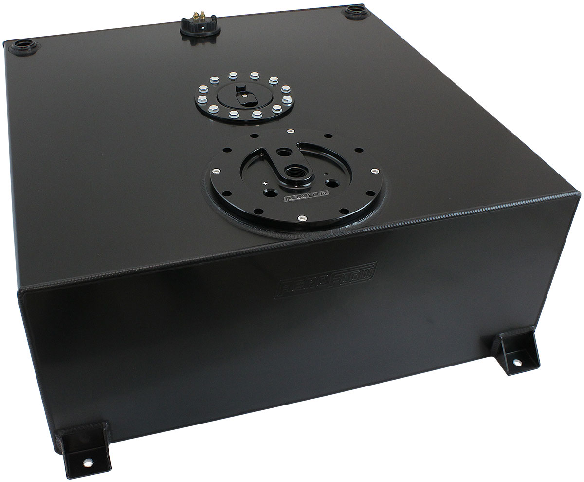 AEROFLOW ALLOY FUEL CELL 100L 3 X PUMPS26 US GAL 40mm TRIPLE HANGER AF85-4091ASBLK